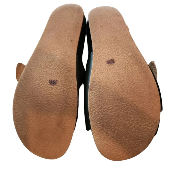 Jack Rodgers Black Bow Dorthy Leather Slide Comfort Sandals Women Sz 8.5 preppy - Picture 12 of 12